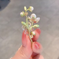 Bros Bunga Magnolia Alba Hijau Enamel Vintage untuk Wanita, Bros untuk Pernikahan, Perjamuan, Kantor, Pin Bros, Hadiah, Ornamen Pakaian