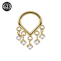 Anneau segmenté articulé en titane 16G G23 ASTM F136 pour septum, clicker, piercing de nez, cartilage, hélix, tragus, daith, bijou de corps