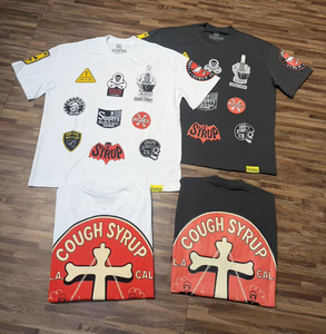 Nueva Colección de Camisetas de Alta Calidad para Hombre con Estampado 'THAT'S A AWFUL LOT OF COUPH SYRUP', Estilo Holgado e Informal - Product Image 1
