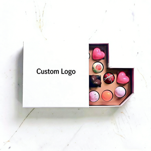 Scatola per Cioccolatini a Forma di <span class=keywords><strong>Cuore</strong></span> Personalizzata, Ecologica e Biodegradabile con Chiusura e Manico - Product Image 4