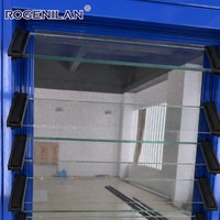 ROGENILAN - Ventana de Aluminio con Aislamiento Térmico Manual de Nuevo Estilo, Ventana con Persianas de Doble Vidrio Templado para Exteriores
