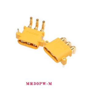 Ensemble de connecteurs horizontaux (à angle droit) à 3 broches Amass MR30PW-M/F, prise haute intensité pour batteries LiPo RC intégrées et systèmes d'alimentation - Product Image 2