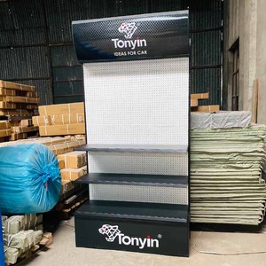 Nhà Máy Tùy Chỉnh Kích Thước Màu Đen Duy Nhất Showcase Bán Lẻ Hiển Thị Triển Lãm Kệ Siêu Thị Gondola Kệ - Product Image 1