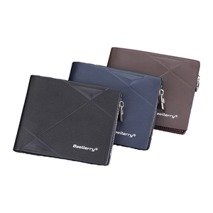 Người Đàn Ông Của <span class=keywords><strong>Mini</strong></span> Màu Đen Mềm <span class=keywords><strong>Wallet</strong></span> Mỏng Chủ Thẻ Với Polyester Lót Và Bìa Đóng Cửa Chiều Dài Ngắn - Product Image 4