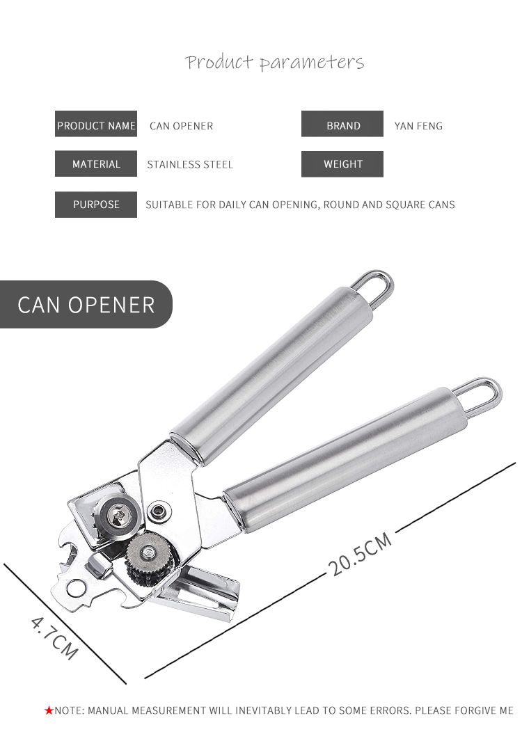 AMAZON TOP SELLER KITCHEN ACCESSORIES MULTIFUNCTION CAN BOTTLE OPENER COCINA MANUAL CAN TIN OPENER STAINLESS STEEL CAN OPENER