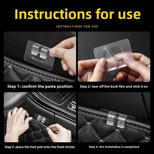 Dupla Face Adesivo Gancho Painel Pad Transparente Adesivo Do Pé Do Carro para Kits Interiores Cauda Sem Prego Placa Caixa Snap-On - Product Image 4