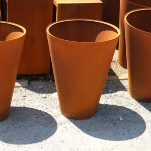 Macetas de flores de Metal rústico directo de fábrica, macetas de jardín de acero Corten, decoración de jardín elegante - Product Image 3