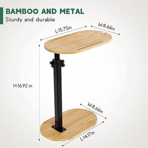 Estante de madera para bañera, 40x22cm, de pie, minimalista, para almacenamiento en el baño - Product Image 3