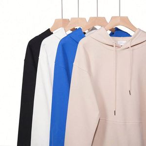 H5573 Manufacturer Wholesale Custom Twill 350 Gsm Cotton Blends <b>Drop</b> Shoulder Blank Hoodies - Product Image 2