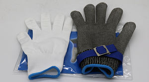 Gants <span class=keywords><strong>de</strong></span> ferme en acier, <span class=keywords><strong>pour</strong></span> couper la viande, manicle en maille d'acier résistants aux coupures, antirouille, fil métallique, <span class=keywords><strong>pour</strong></span> la pêche - Product Image 5