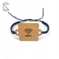Pulsera de Pago con Etiqueta RFID NFC de Madera Ecológica, 13.56MHz, Impermeable, Personalizable para Hoteles y Resorts