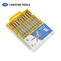 LXD Lot de 10 embouts de tournevis magnétiques à double tête en acier S2, personnalisables, pour perceuse électrique industrielle, outil de quincaillerie pour entrepreneur