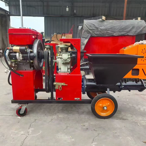Mortier 12HP mélangeant la machine de pulvérisation de <span class=keywords><strong>ciment</strong></span> de rendu de plâtrage de mur de criblage de pompage - Product Image 5
