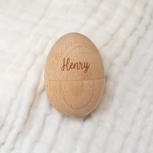 Huevos de Pascua de Madera Tallados Personalizados, Huevos de Pascua Huecos, Seguros para Niños, Pulidos, Arte Popular, Juguetes de Madera para Pascua - Product Image 3