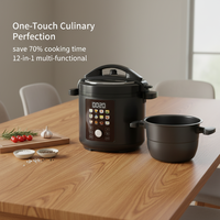Panci Masak Listrik Digital Stainless Steel Terprogram dengan Layar Warna, 12 Proteksi Keamanan, Dukungan Bahasa Jerman, 1000W