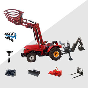 Mini <span class=keywords><strong>tractor</strong></span> diésel 4X4 de alta calidad con cargador y retroexcavadora a la venta - Product Image 4