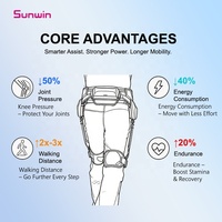 Exosquelette robotique en fibre de carbone ultra-léger de 2 kg pour la marche, l'escalade, la randonnée, l'assistance multi-terrain, longue durée de vie de la batterie