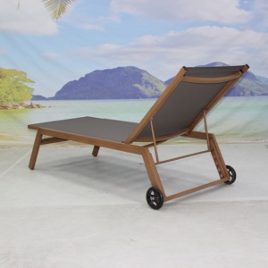 Tumbona de <span class=keywords><strong>Aluminio</strong></span> <span class=keywords><strong>con</strong></span> <span class=keywords><strong>Ruedas</strong></span> y Malla de Tela para Exteriores, de Alta Calidad, para Piscinas de Hoteles - Product Image 6