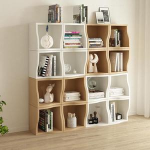 Nueva Llegada Durable Combinación Libre Sala de Estar Gabinetes Librerías Soporte de Esquina Madera PVC Tablero de Densidad Estantería - Product Image 3