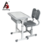 Ensemble table et chaise d'étudiant en plastique ABS, moderne, réglable, pour l'école primaire, fourniture directe, idéal pour appartement