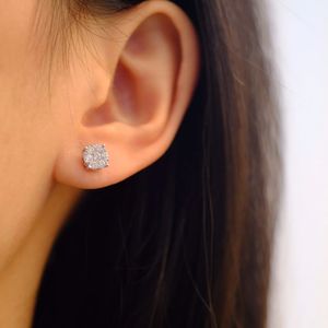 Boucles d'oreilles Xinfly de luxe en or massif 18 carats avec diamant naturel de 0,54 carat pour femmes - Product Image 4