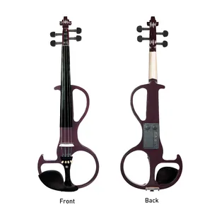 Kích Thước Đầy Đủ 4/4 Song Song Điện Violin Basswood Fiddle Nhạc Cụ Có Dây Trường Hợp Phụ Kiện Cáp Âm Thanh Cho Người Mới Bắt Đầu - Product Image 3
