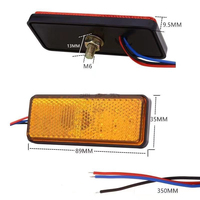 12V Auto Moto Rond Feux Arrière Tourner Singal Lumière ATV LED Réflecteurs Camion Côté Marqueur Feux D'avertissement 24SMD Accessoires