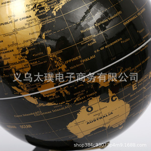 Nordic-style creative 20cm English black and gold <b>globe</b> ornament for living room, office, study, desktop, wine cabinet, and - Product Image 5