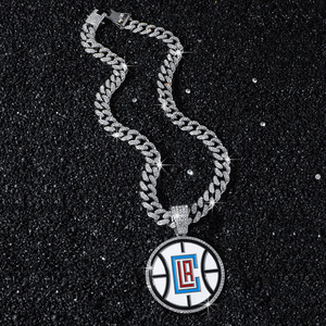 2026 Hot Selling Popular Design Hiphop Style Geometric <b>Basketball</b> Pendant Necklace Men's Alloy Necklace Trendy Jewelry Wholesale - Product Image 2