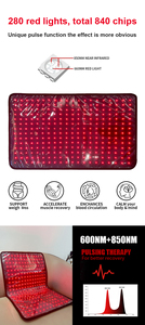 Cuidado DE LA PIEL 660nm 850nm 320PCs LED Luz roja Terapia Luces Sauna <span class=keywords><strong>masaje</strong></span> Mat para uso doméstico - Product Image 4