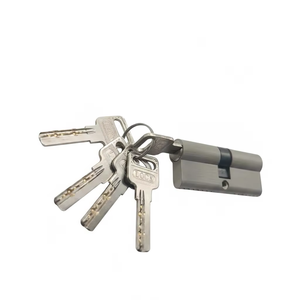 Cylindre <span class=keywords><strong>de</strong></span> serrure <span class=keywords><strong>de</strong></span> porte en laiton et zinc double ouverture 70 mm, durable, avec <span class=keywords><strong>clés</strong></span>, pour portes en bois et aluminium – Vente directe usine - Product Image 2