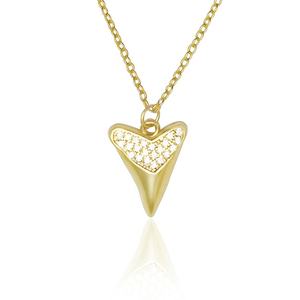 Gemnel 925 스털링 실버 쥬얼리 패션 상어 치아 목걸이 여성 - Product Image 1