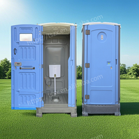Toilettes mobiles personnalisées, salle de bain portable extérieure, chantier de construction, salle de douche portable de luxe en HDPE avec lavabo et toilettes