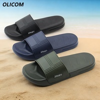 Sandales OLICOM personnalisées avec logo pour hommes, soutien de la voûte plantaire, confortables, légères, antidérapantes, pour intérieur, extérieur, douche, sandales d'été