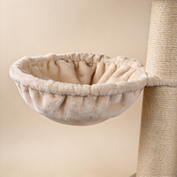 Arbre à chat multi-niveaux avec poteaux à gratter en sisal, hamac, tunnel, grand arbre à chat pour chats d'intérieur