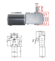 Neue Hersteller lieferten 5840-31zy Schnecken getriebe motor mit hohem Drehmoment und geringem Geräusch pegel und hoher Qualität