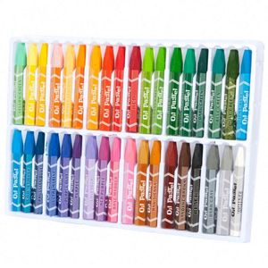 Custom Oil Pastel School Art Set 24 Colors Six-Shaped Customizable Logo - Product Image 2