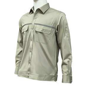 Uniforme de trabajo de verano de manga larga de alta calidad para hombre de Vietnam-Chaqueta de seguridad con cuello levantado y tiras reflectantes - Product Image 1