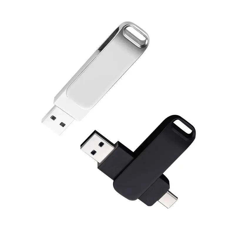 유형 C 2 in 1 USB 2.0 3.0 플래시 썸드라이브 128GB 64GB 32GB 16GB 8GB 고속 멀티 컬러 메모리 스틱 키 체인 디자인