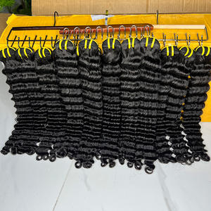 Extensiones de Cabello Humano Virgen Vietnamita de Onda <span class=keywords><strong>Profunda</strong></span>, de un Solo Donante, Color Natural, Cutícula Alineada, Grado 10A 12A, Paquetes para Vendedores - Product Image 5