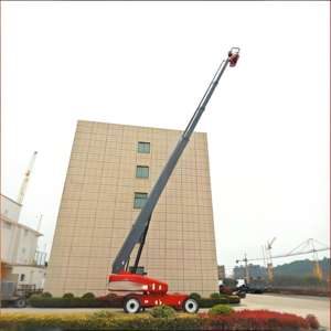 Cina Spider teleskopik Towable Boom Lift Crawler melacak listrik udara bekerja Platform Trailer teleskopik Boom Lift - Product Image 5