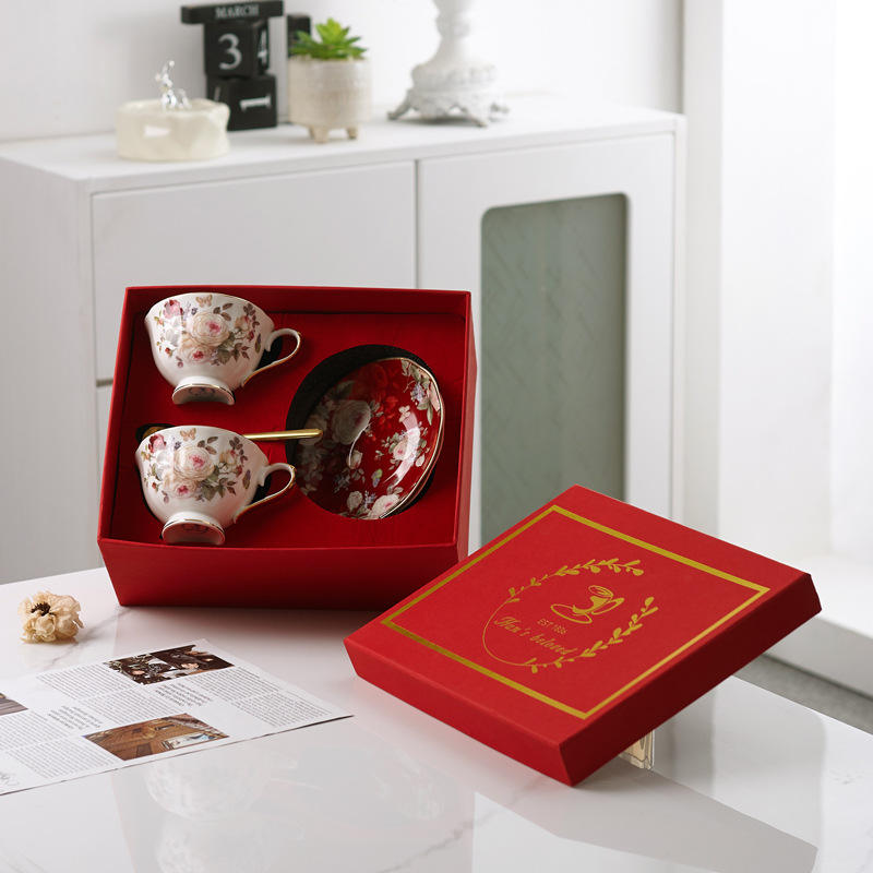 กล่องของขวัญ2ชุดสีแดง