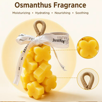 Coffret Cadeau Aromathérapie Personnalisé avec Logo, Savon Osmanthus en Forme de Gâteau de Lune, Savon Hydratant Réaliste en Forme d'Osmanthus pour le Festival de la Mi-Automne