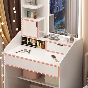 Muebles <span class=keywords><strong>de</strong></span> panel <span class=keywords><strong>de</strong></span> comercio exterior <span class=keywords><strong>de</strong></span> Europa y Estados Unidos, fábrica <span class=keywords><strong>de</strong></span> mesas <span class=keywords><strong>de</strong></span> maquillaje transfronteriza, tocador <span class=keywords><strong>de</strong></span> <span class=keywords><strong>dormitorio</strong></span> al por mayor - Product Image 5