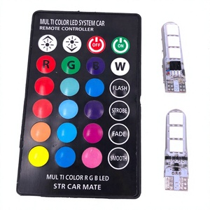 Personnalisation T10 RGB 5050 6 SMD 12V 500 heures de garantie, éclairage LED de voiture blanc naturel, télécommande, éclairage clignotant de plaque d'immatriculation - Product Image 4