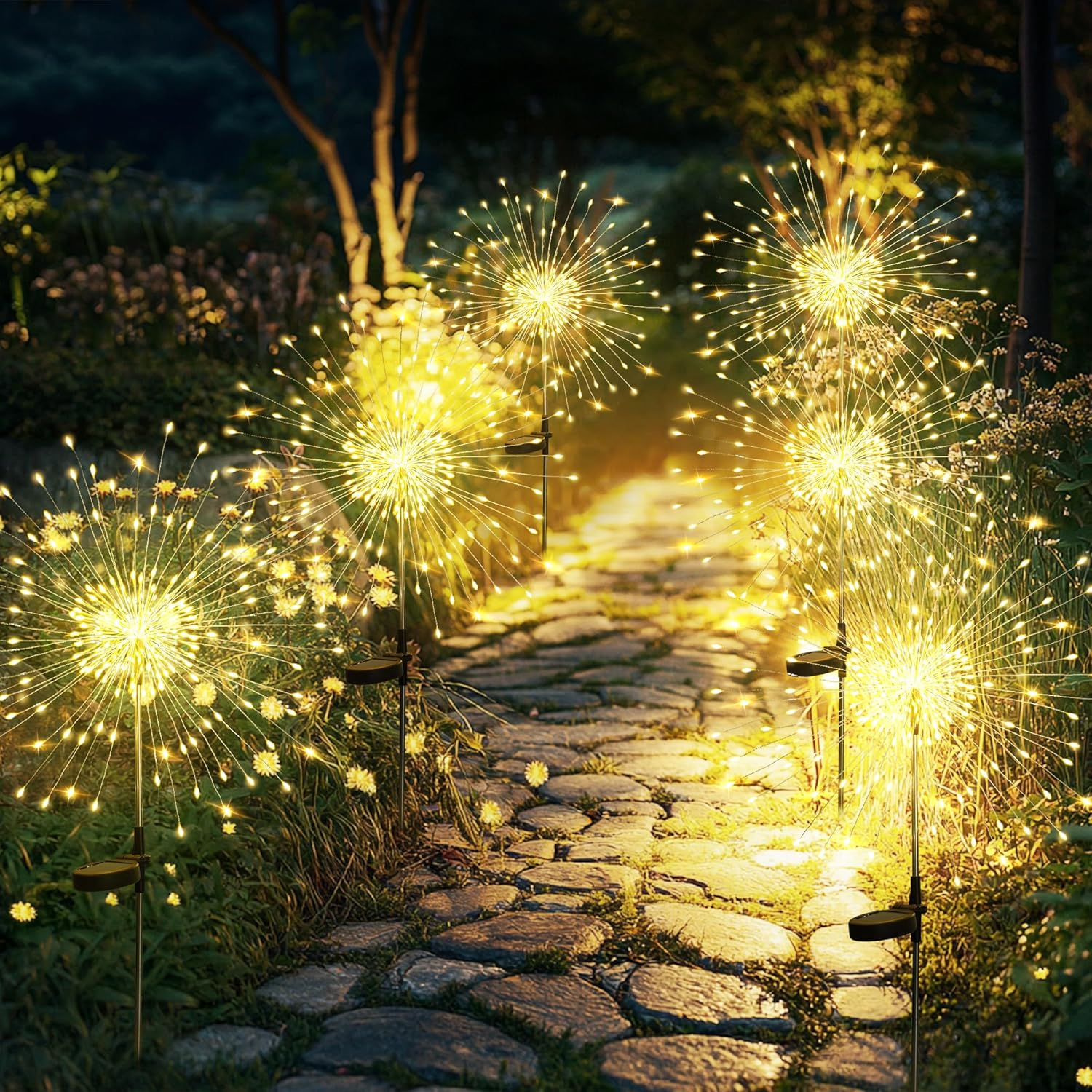 Wholesale Garden Decor Outdoor Lights 120LED Firework Lights LED Waterproof Garland Starburst String Light Lamps For Yard · image 1