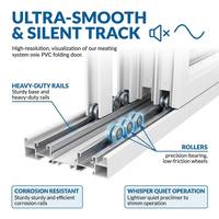 Portes pliantes équilibrées à double vitrage en verre trempé, isolation thermique, maintien du confort intérieur au chaud en hiver et au frais en été, réduction des factures d'énergie