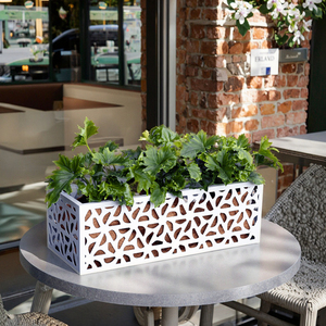 Metal Raised <strong>Corner</strong> Garden Bed Drainage Holes Trellis Steel <strong>Planter</strong> Box Decorative Privacy Screen Climbing Plants Durable - Product Image 3