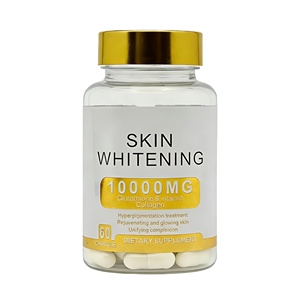 Capsules de glutathion de haute qualité 1000 mg, 100% biologiques, blanchiment de la peau, collagène, vitamine C, antioxydant pour femmes, 60 capsules - Product Image 1