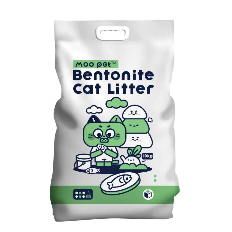 Arena de bentonita para gatos, 99.9% libre de polvo, Control de olores, OEM/ODM